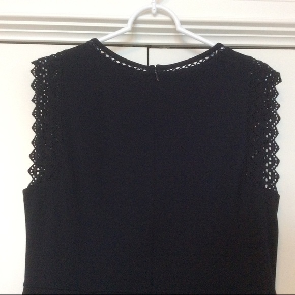 Talbots Navy Dress w/ Eyelet Trim - L - Picture 4 of 13